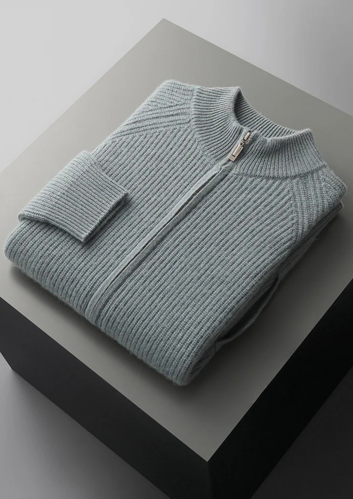Cashmere Luxury Ribbed Essential Cardigan