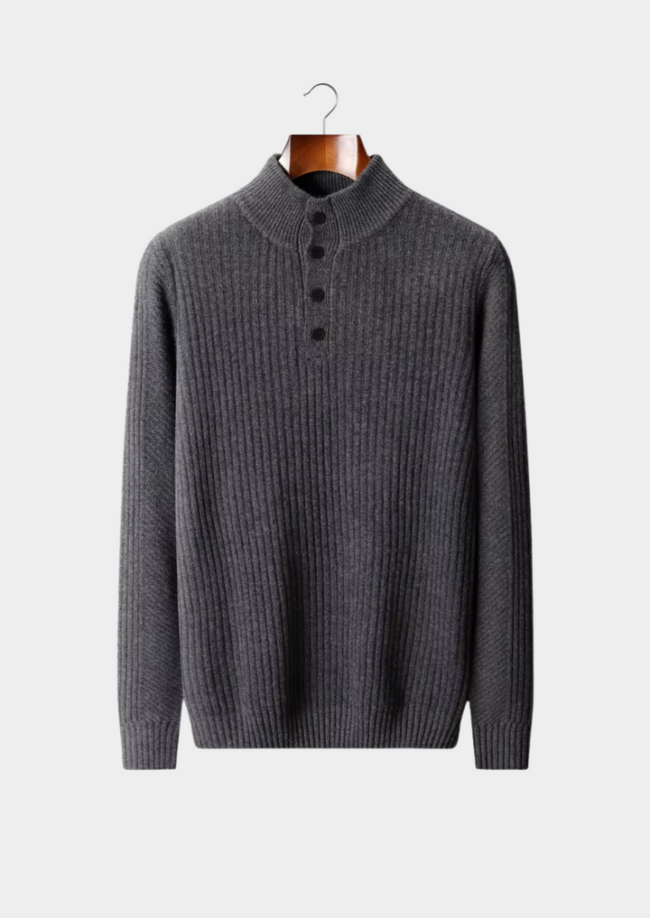 Extra-Fine Merino Ribbed Henley