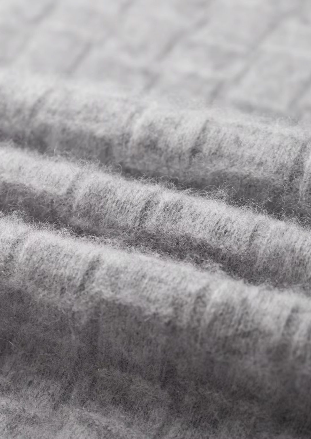 Premium Extra-Fine Merino Wool Textured Mockneck Pullover