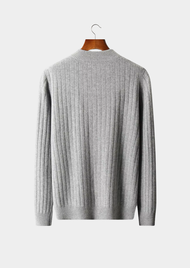 Exquisite Extra-Fine Merino Wool Patterned Zip Cardigan