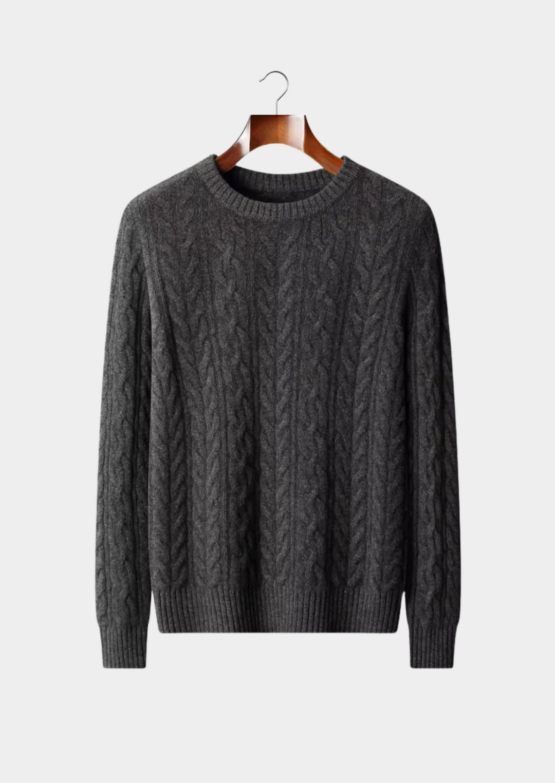 Ultra-Soft Merino Wool Cable-Knit Crewneck