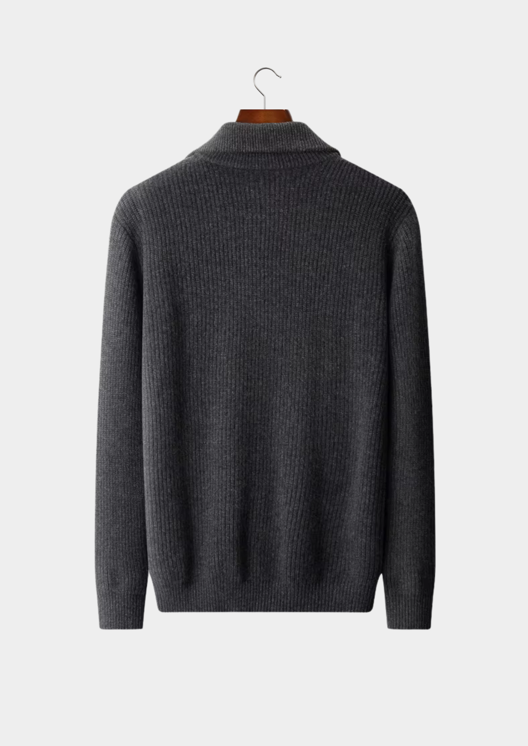 Signature Merino Dual-Zip Funnel Cardigan