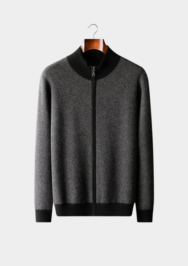 Cashmere Luxury Jacquard Zip Essential