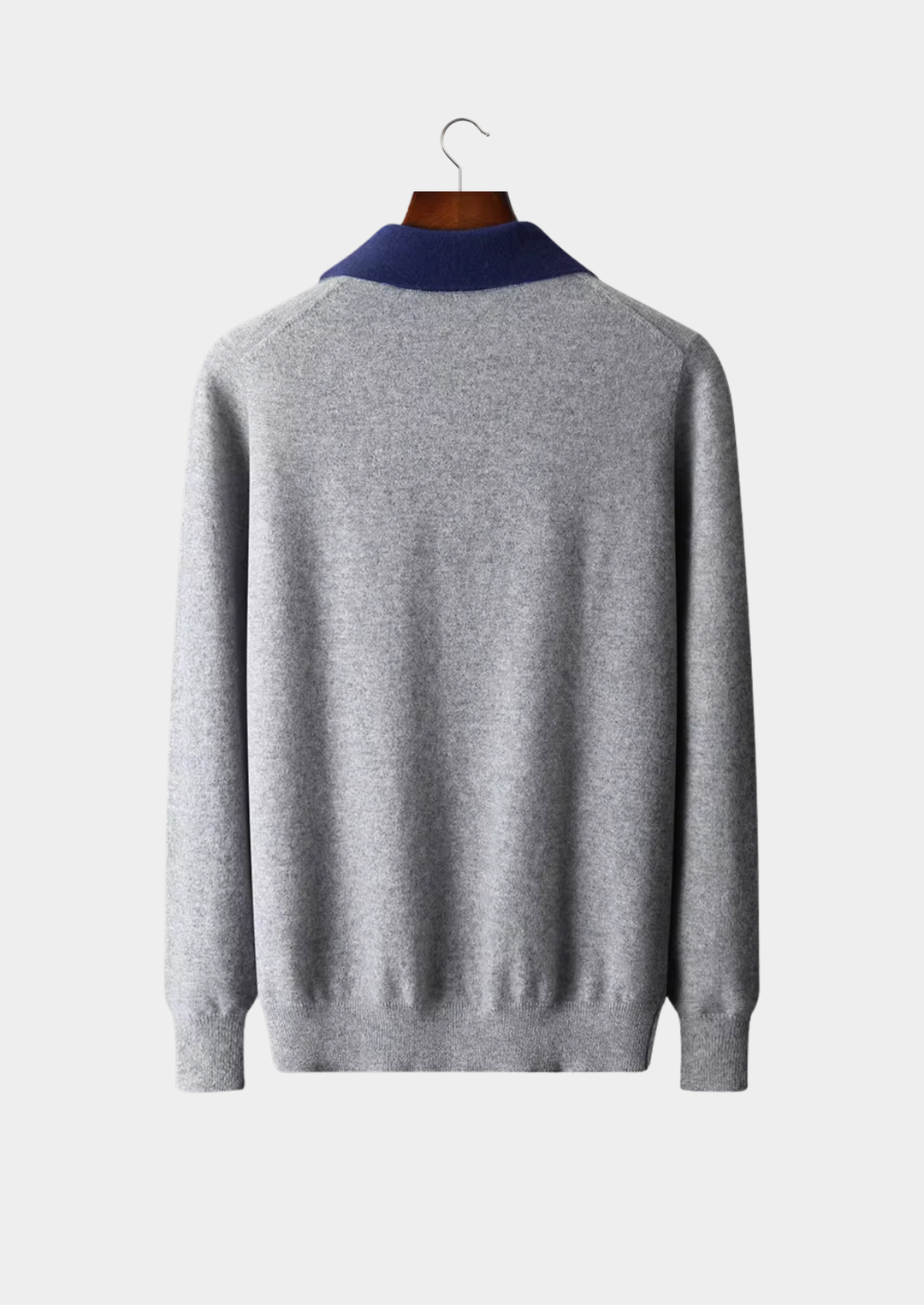 Elite Cashmere Two-Tone Zipper Polo