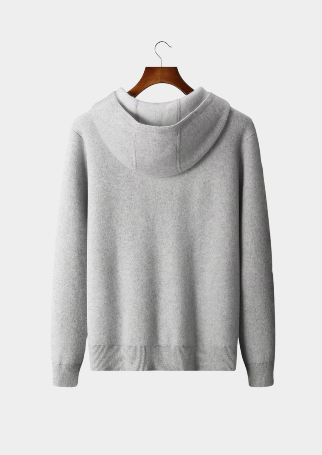 Luxury Cashmere Two-Tone Zip Hoodie