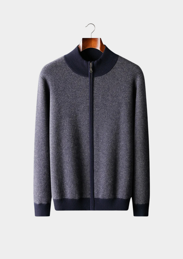 Cashmere Luxury Jacquard Zip Essential