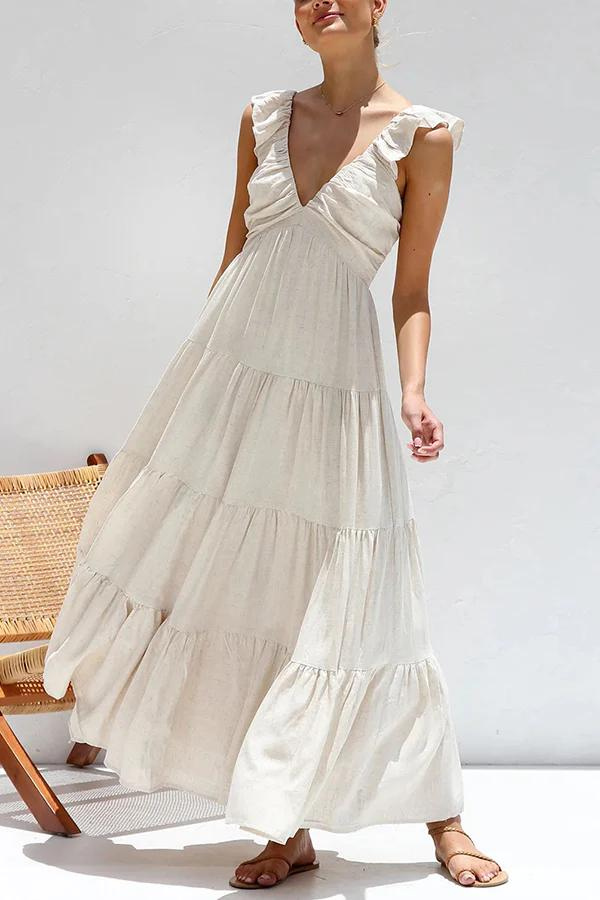 Mirella | Elegant V-Neck Maxi Dress
