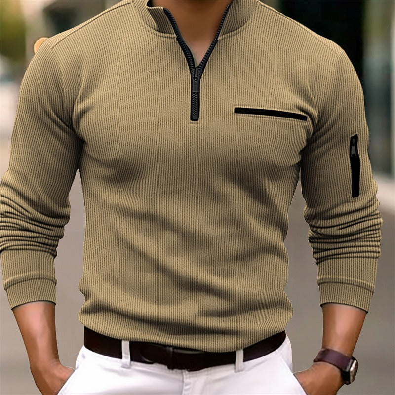 Ashford | Casual zip-up long-sleeve shirt