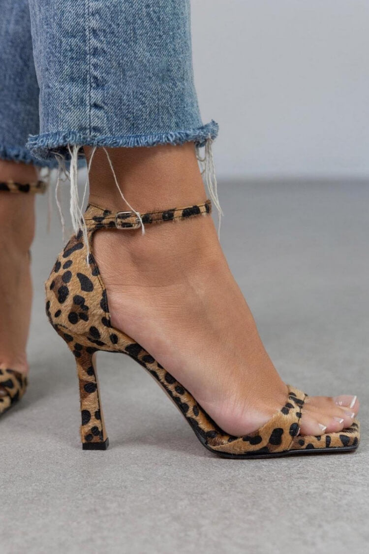 Sabina | Elegant Animal Print High-Heel Sandals