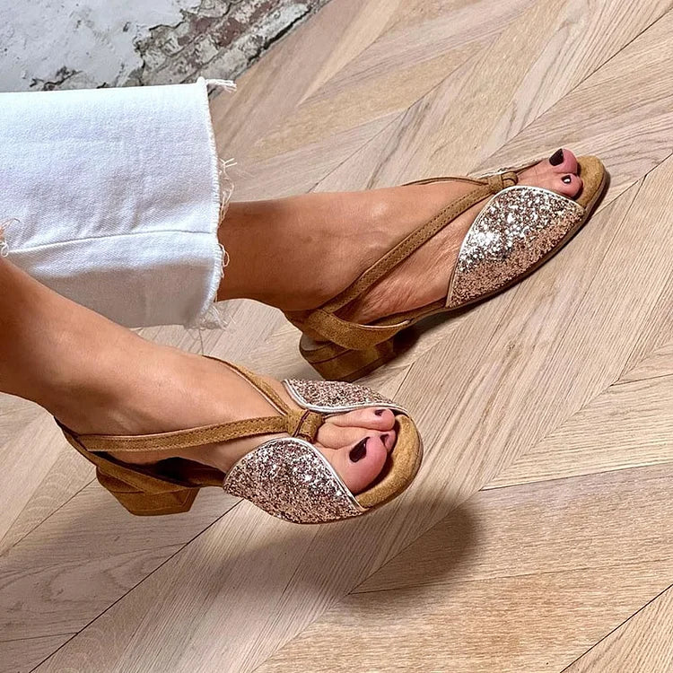 Fabiola | Glitter Strap Sandals