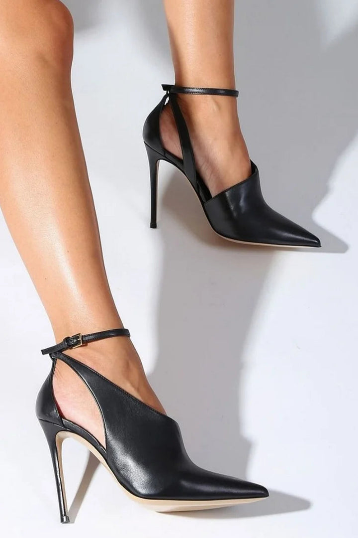 Clarisse | Pointed-Toe Pumps with Strap