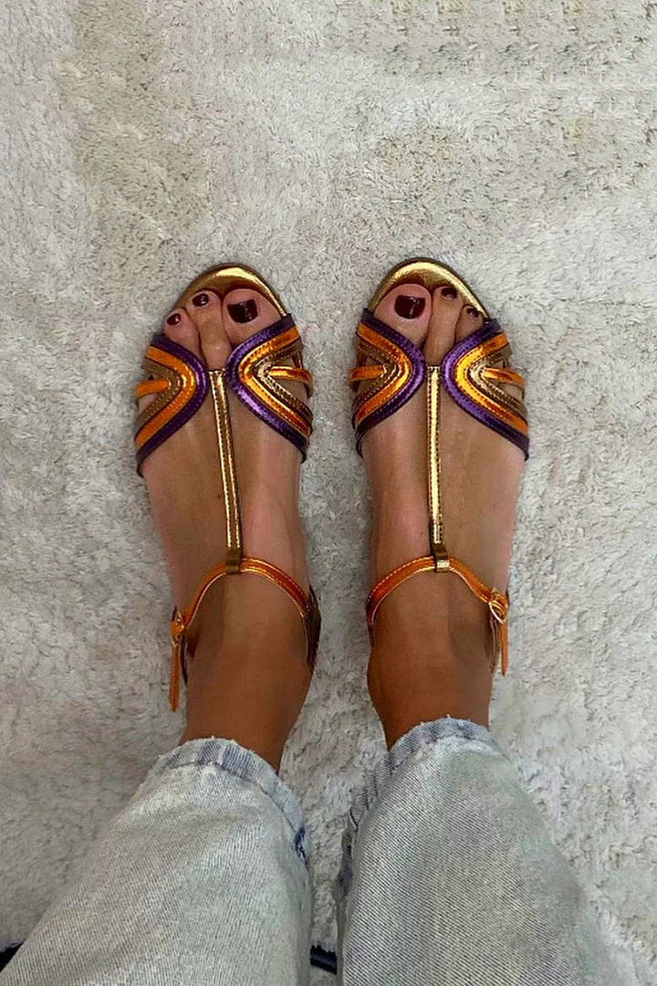 Althea | Elegant Multi-Strap Flat Sandals