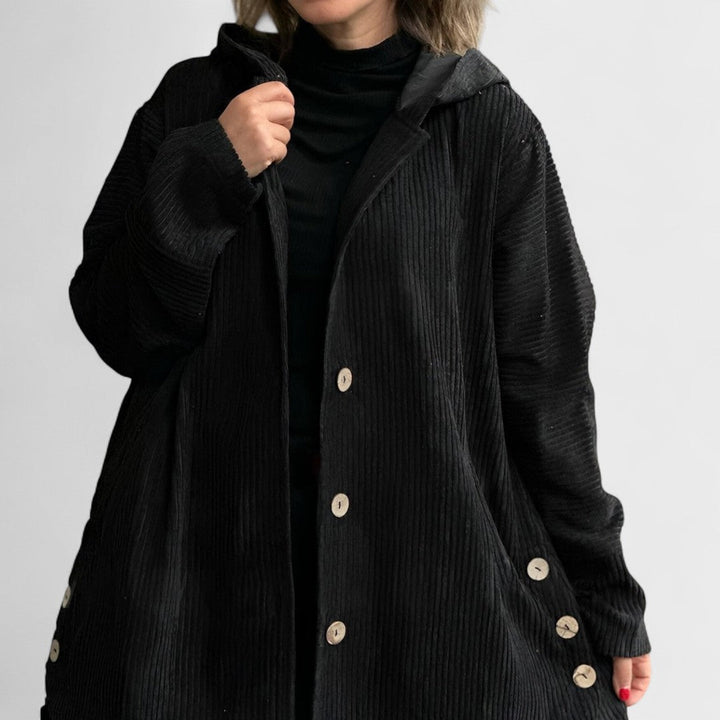 Elara | Corduroy Hooded Jacket