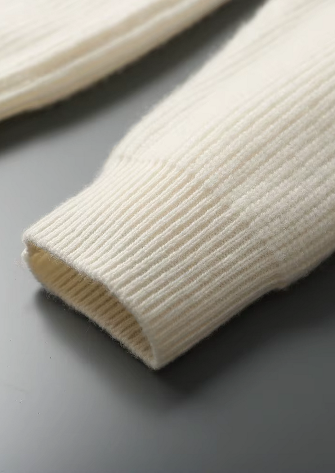Luxury Cashmere Ribbed V-Neck Knit