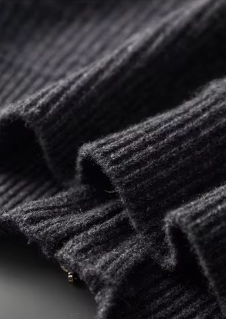 Signature Merino Dual-Zip Funnel Cardigan