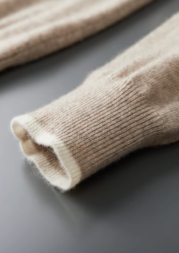 Luxury Two-Tone Cashmere Button Polo