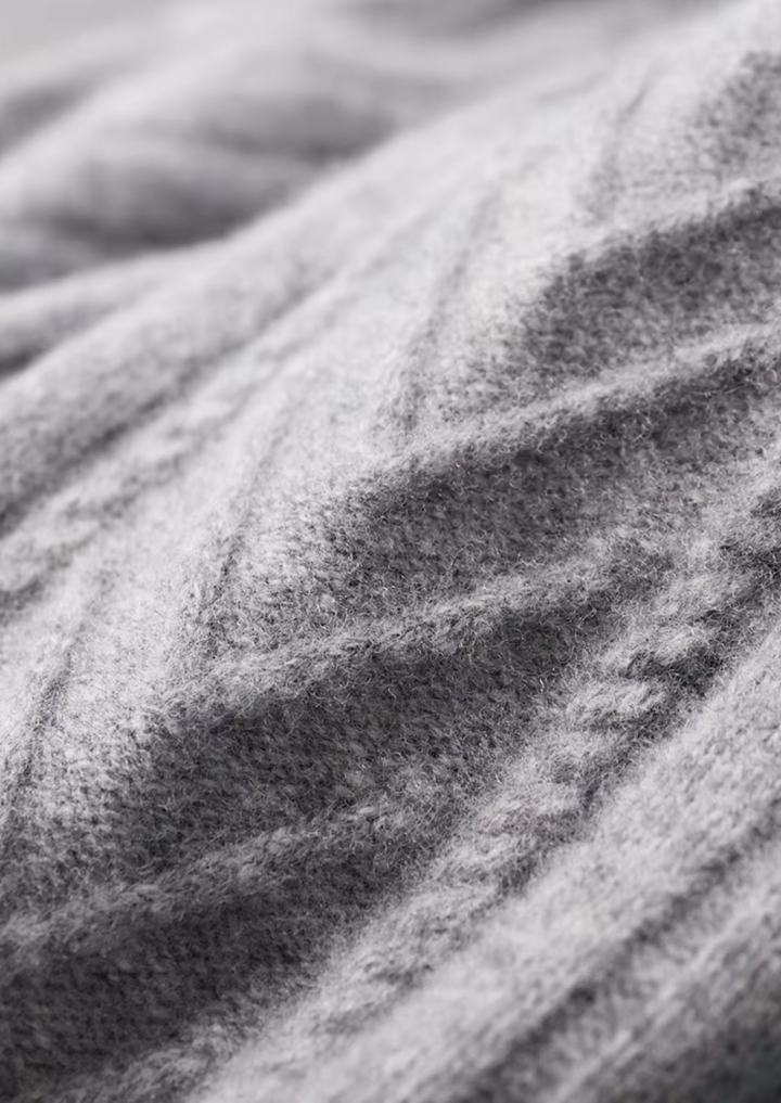 Exquisite Extra-Fine Merino Wool Patterned Zip Cardigan