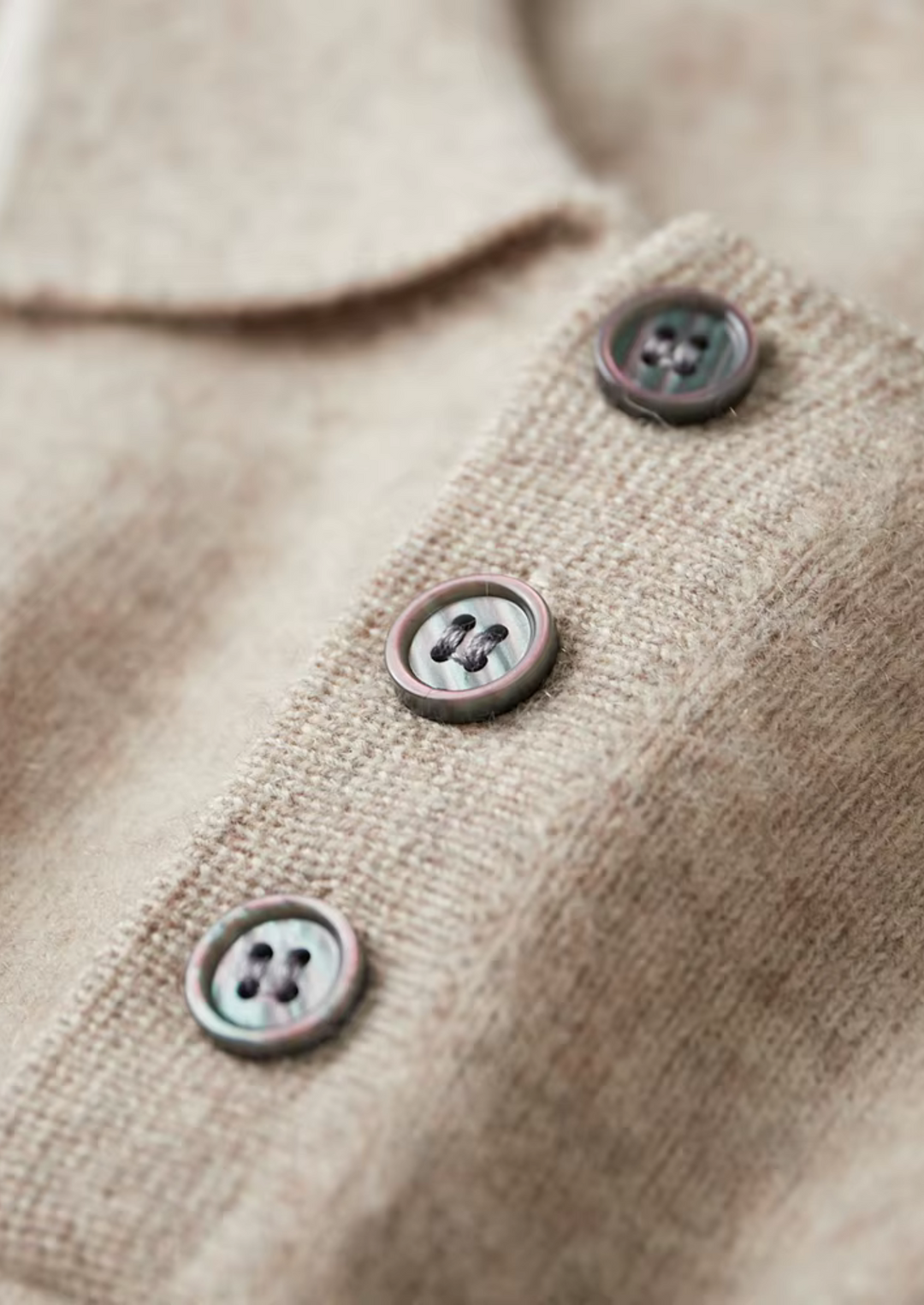 Luxury Two-Tone Cashmere Button Polo