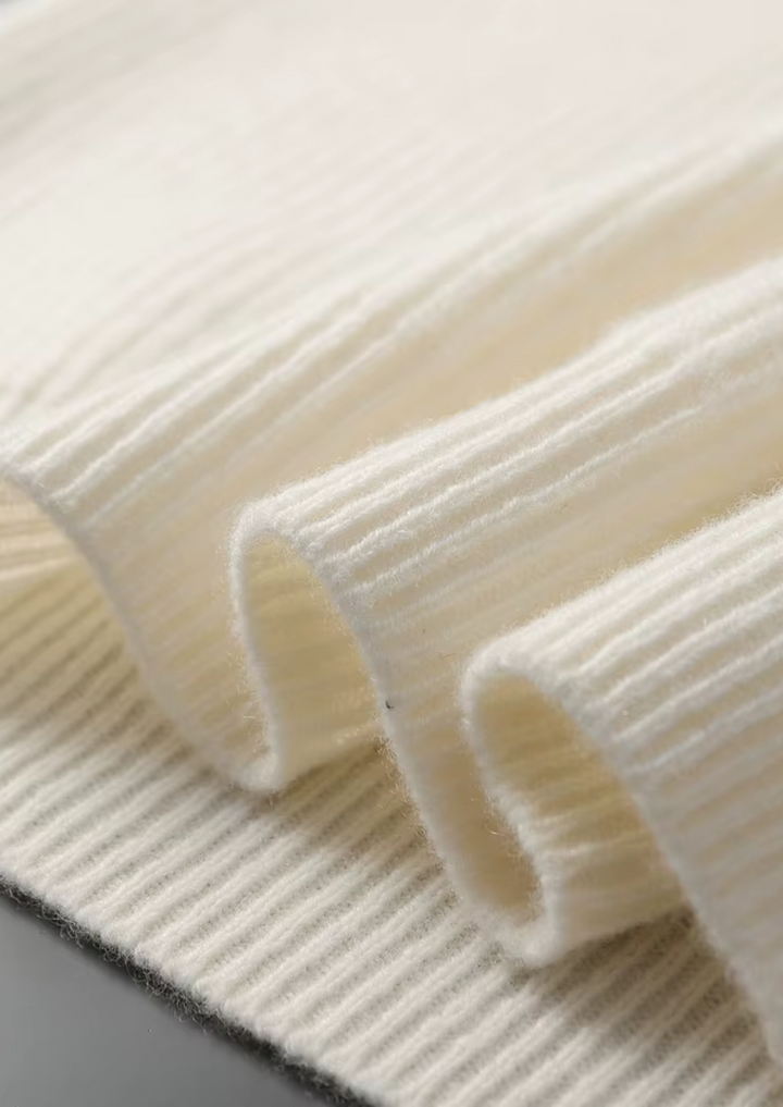 Luxury Cashmere Ribbed V-Neck Knit