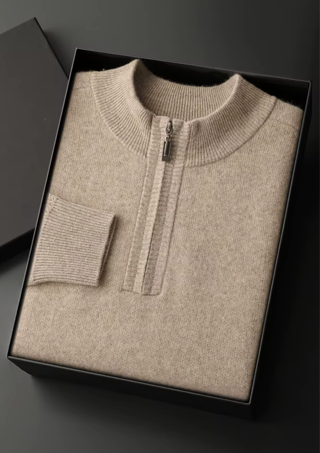 Premium Cashmere Half-Zip Knit