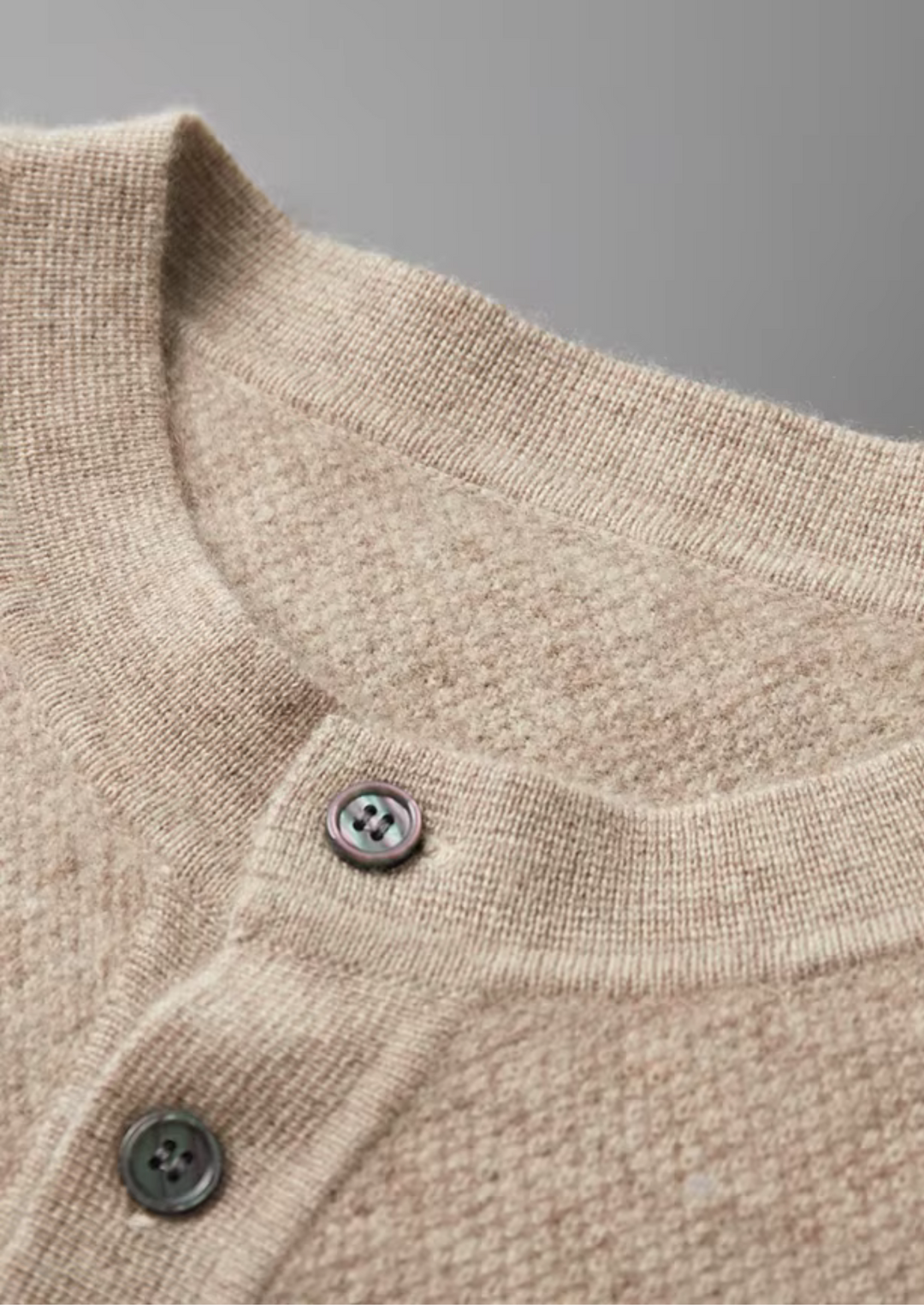 Elite Cashmere Henley Sweater