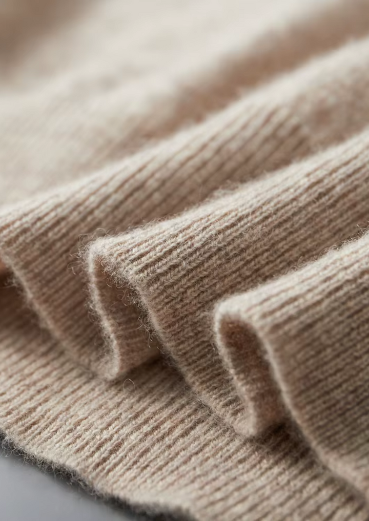 Luxury Two-Tone Cashmere Button Polo