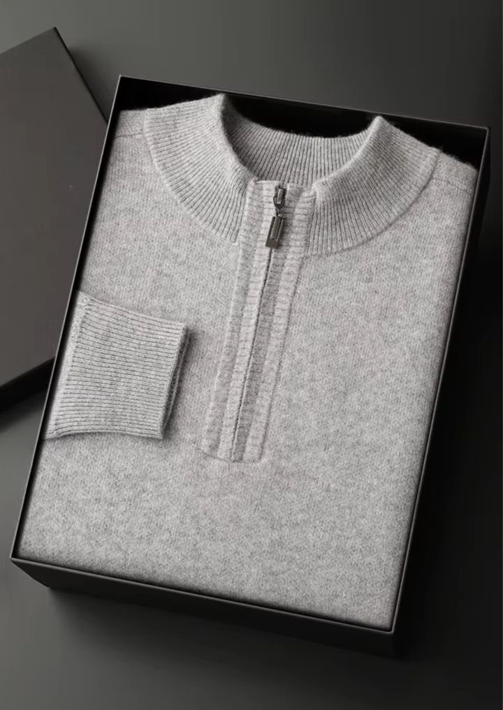 Premium Cashmere Half-Zip Knit
