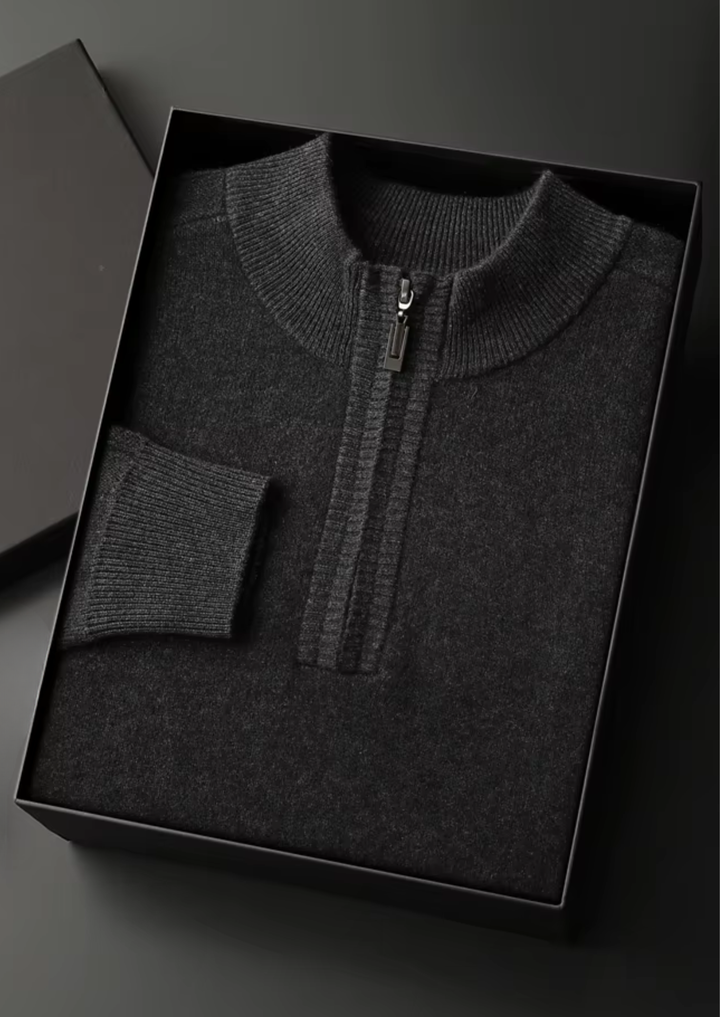 Premium Cashmere Half-Zip Knit