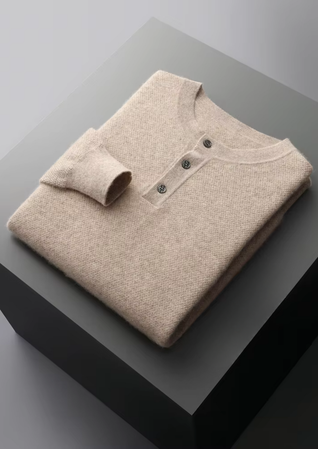 Elite Cashmere Henley Sweater