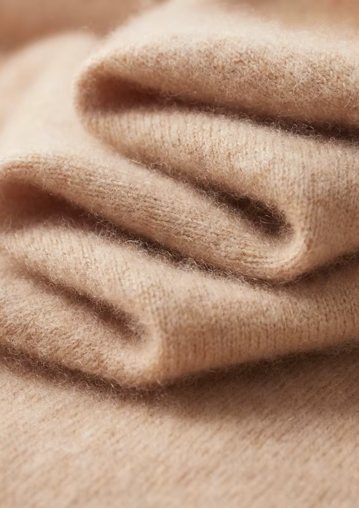 Elite Cashmere Two-Tone Zipper Polo