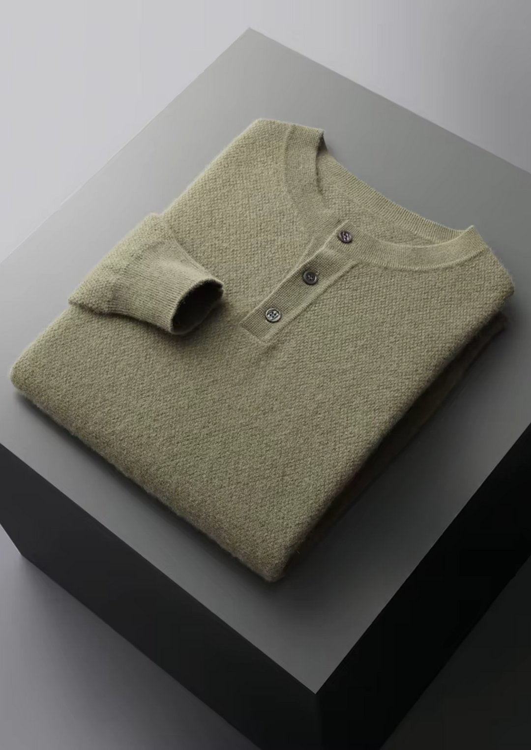 Elite Cashmere Henley Sweater