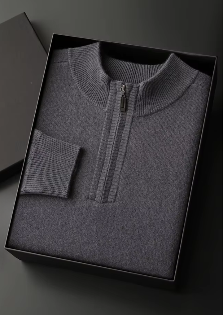 Premium Cashmere Half-Zip Knit