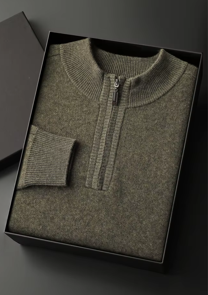 Premium Cashmere Half-Zip Knit