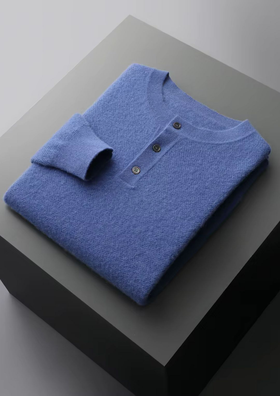 Elite Cashmere Henley Sweater