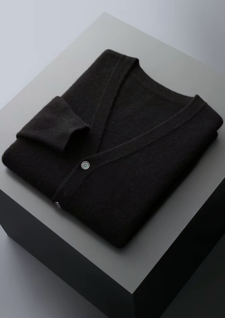Pure Extra-Fine Merino Wool Essential Luxury Cardigan