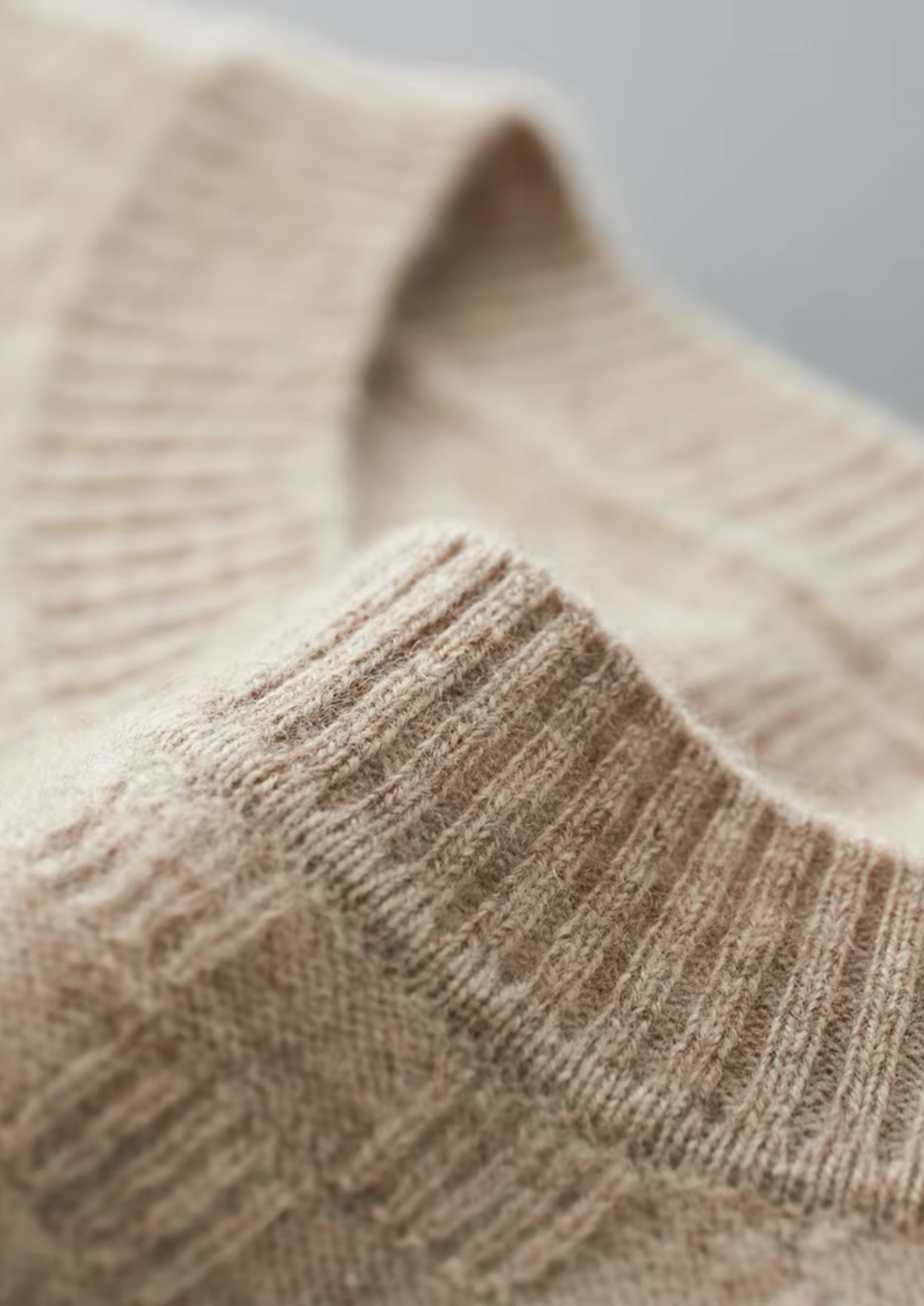 Luxury Cashmere Texture Knit Sweater