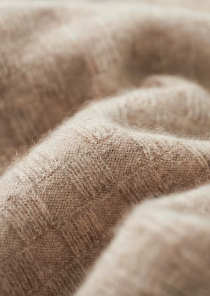 Luxury Cashmere Texture Knit Sweater