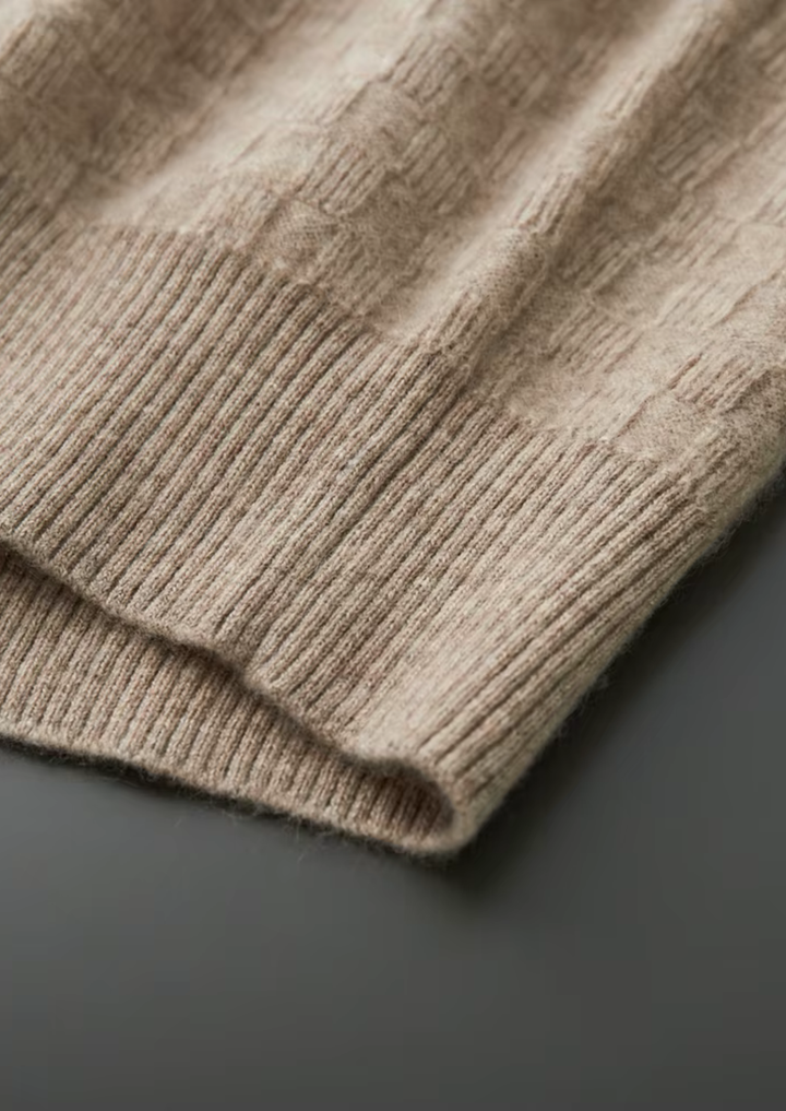 Luxury Cashmere Texture Knit Sweater