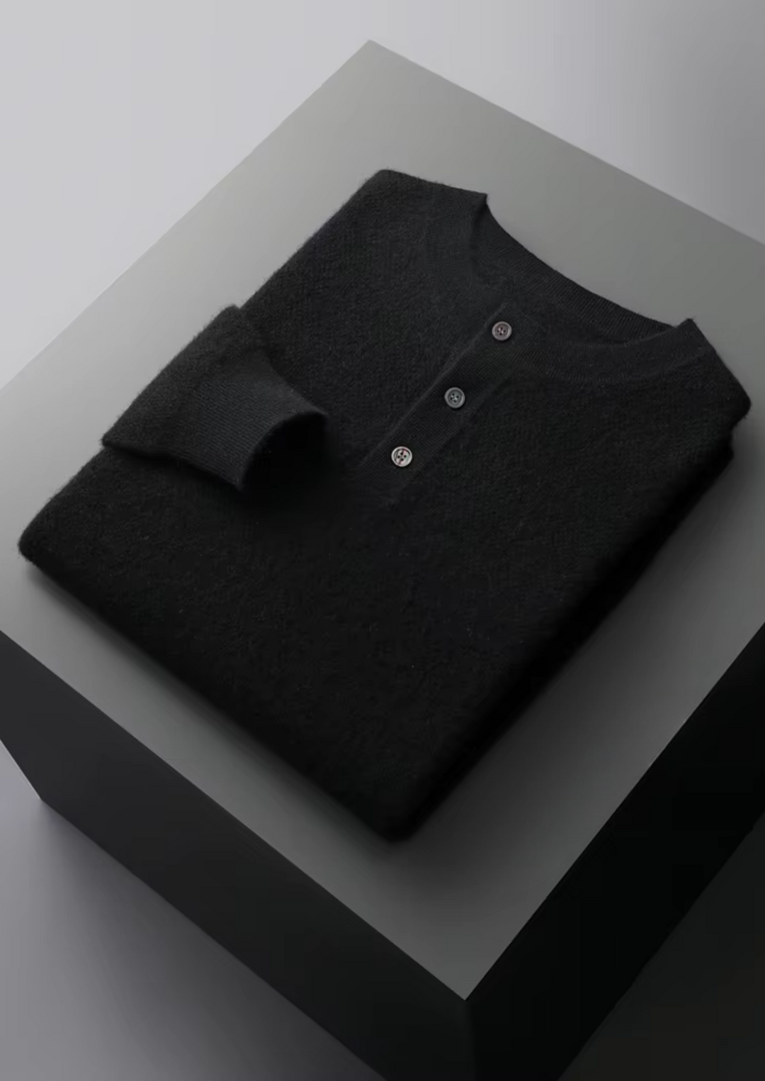 Elite Cashmere Henley Sweater
