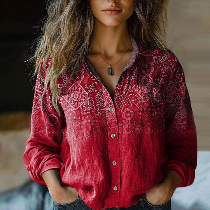 Editha | Printed vintage blouse