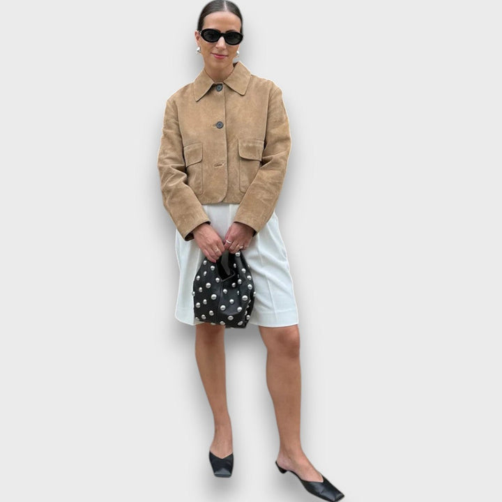 Julisse | Elegant Suede Jacket with Classic Cut