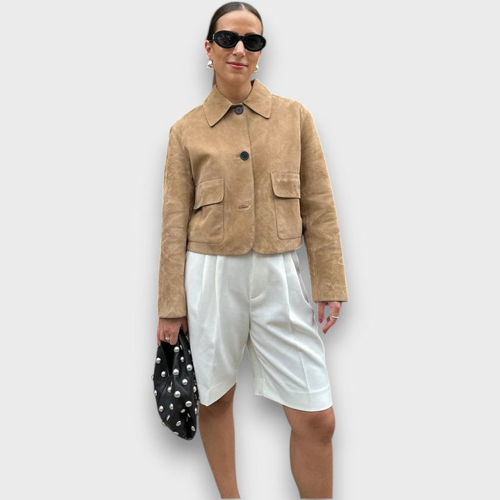 Julisse | Elegant Suede Jacket with Classic Cut