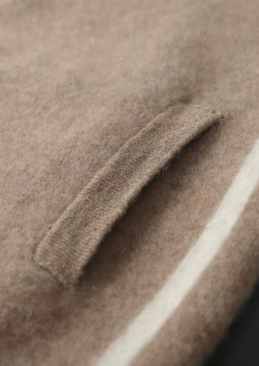 Luxury Cashmere Two-Tone Zip Hoodie