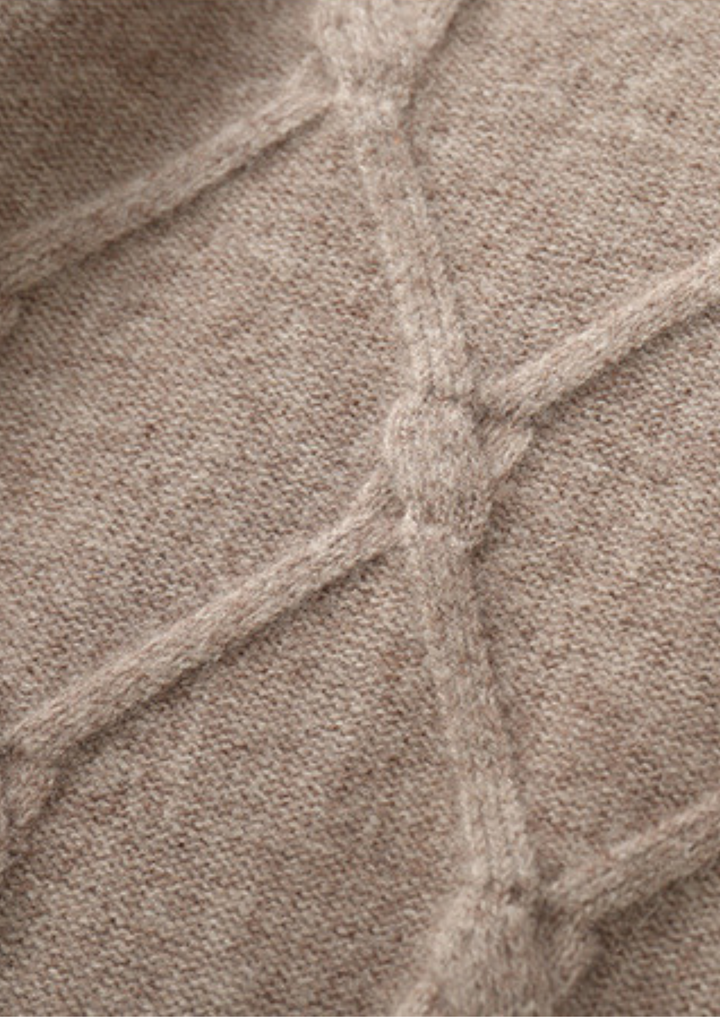 Extra-Fine Merino Wool Cable-Knit Crewneck Sweater