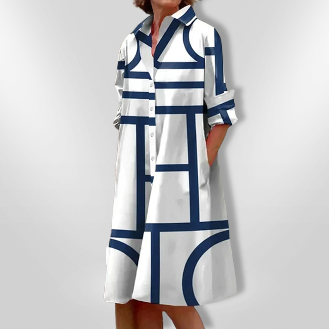 Lela | Pattern Midi Dress