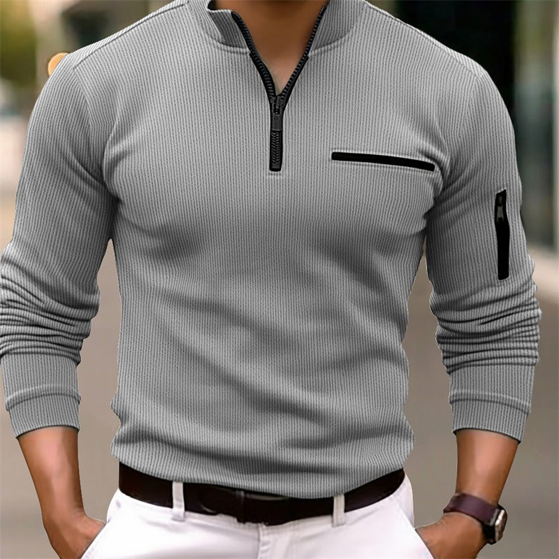 Ashford | Casual zip-up long-sleeve shirt