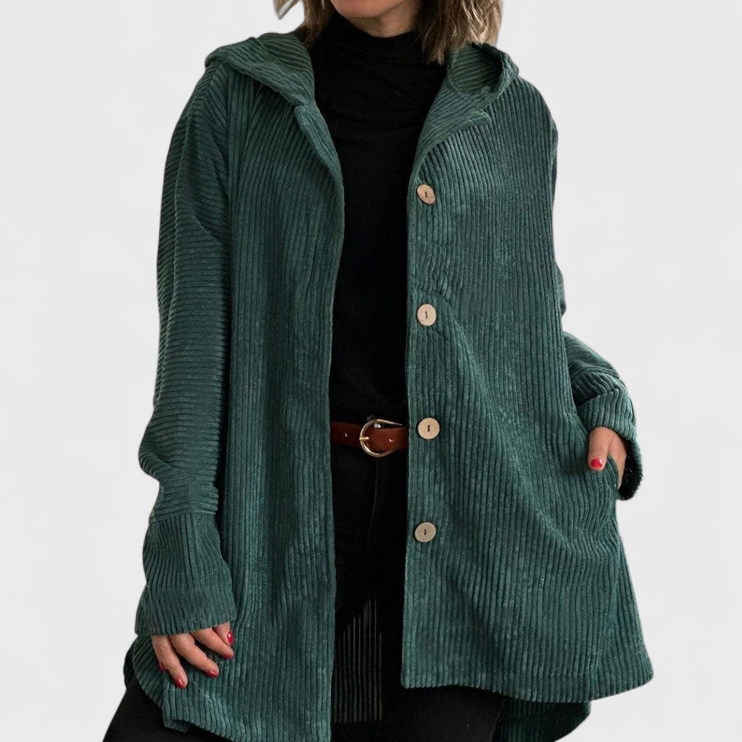 Elara | Corduroy Hooded Jacket