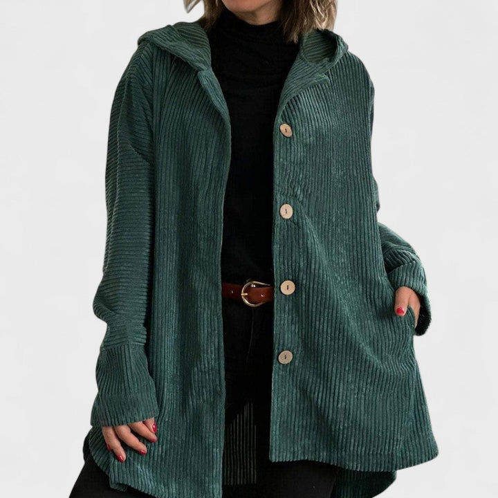 Elara | Corduroy Hooded Jacket