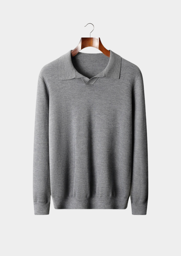 Luxury Cashmere Buttonless Sweater Polo
