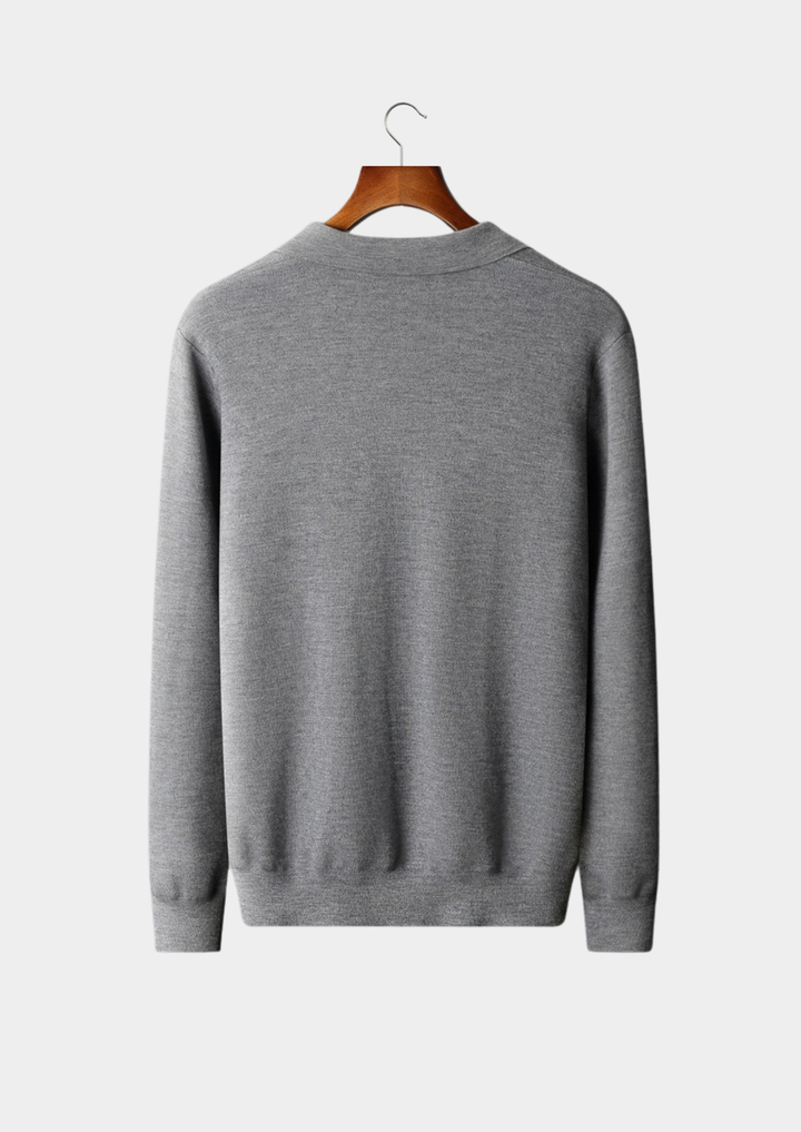 Luxury Cashmere Buttonless Sweater Polo